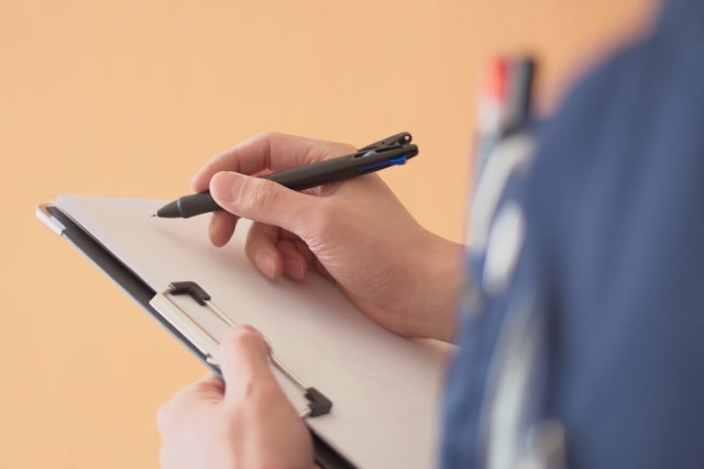 相談内容をメモに